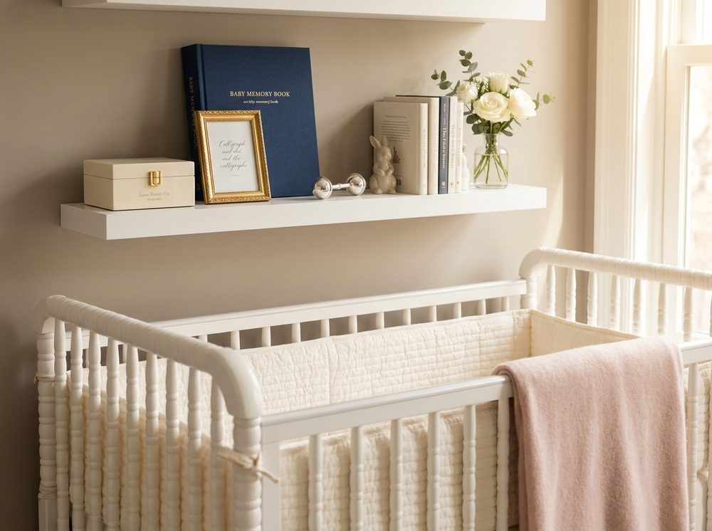 Beautifully styled luxury nursery curated by Luxe Nanny Co